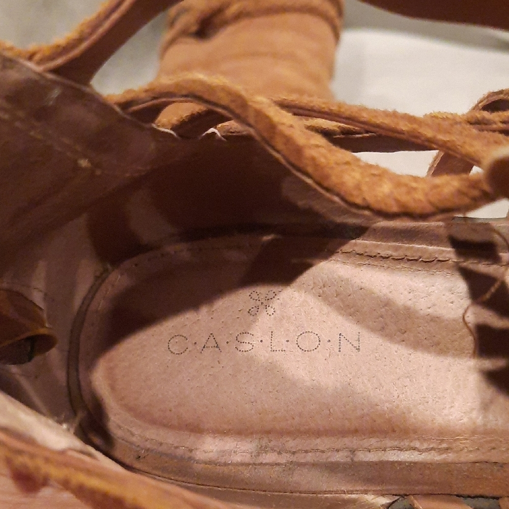 Caslon Brown Braided Ankle Booties - Picture 2 of 4